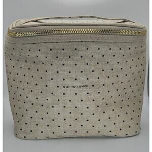 Kate Spade New York “Out to Lunch” Polka Dot Lunch Bag Insulated Zip Tote